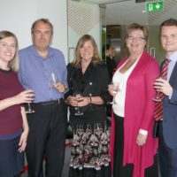 Pictured: One: (left to right) Rachael Connor (wife of Kevin Connor of Bishop Fleming), David Pearce (of Una Group), Claire Pearce (wife of David Pearce), Kathryn Young (finance director of Total Energy Solutions) and Kevin Connor (of Bishop Fleming).
