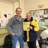 Steve Leonard-Williams, Director of Composite Integration, and Alastair Carnegie, Managing Director of Total Energy Solutions with vital supplies collected for the homeless